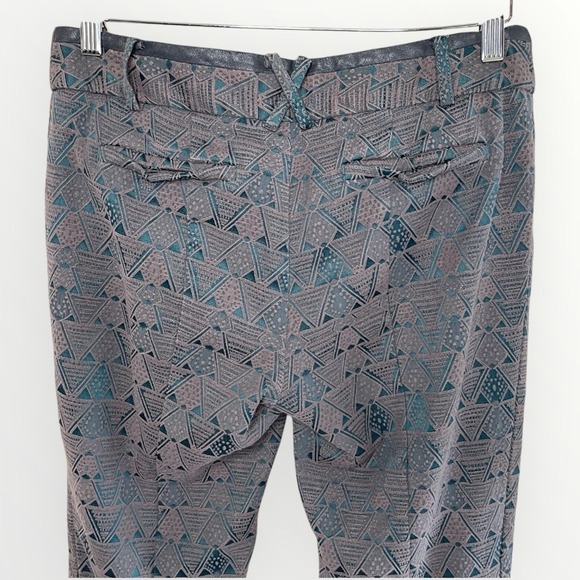 CARTONNIER Anthropologie Geometric Pattern Charlie Ankle Pant, Size 6 - Picture 5 of 9
